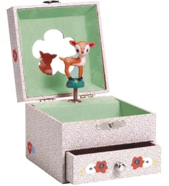 Djeco Smykkeskrin - 8,5x10,5x10,5 cm - Wood Fawn