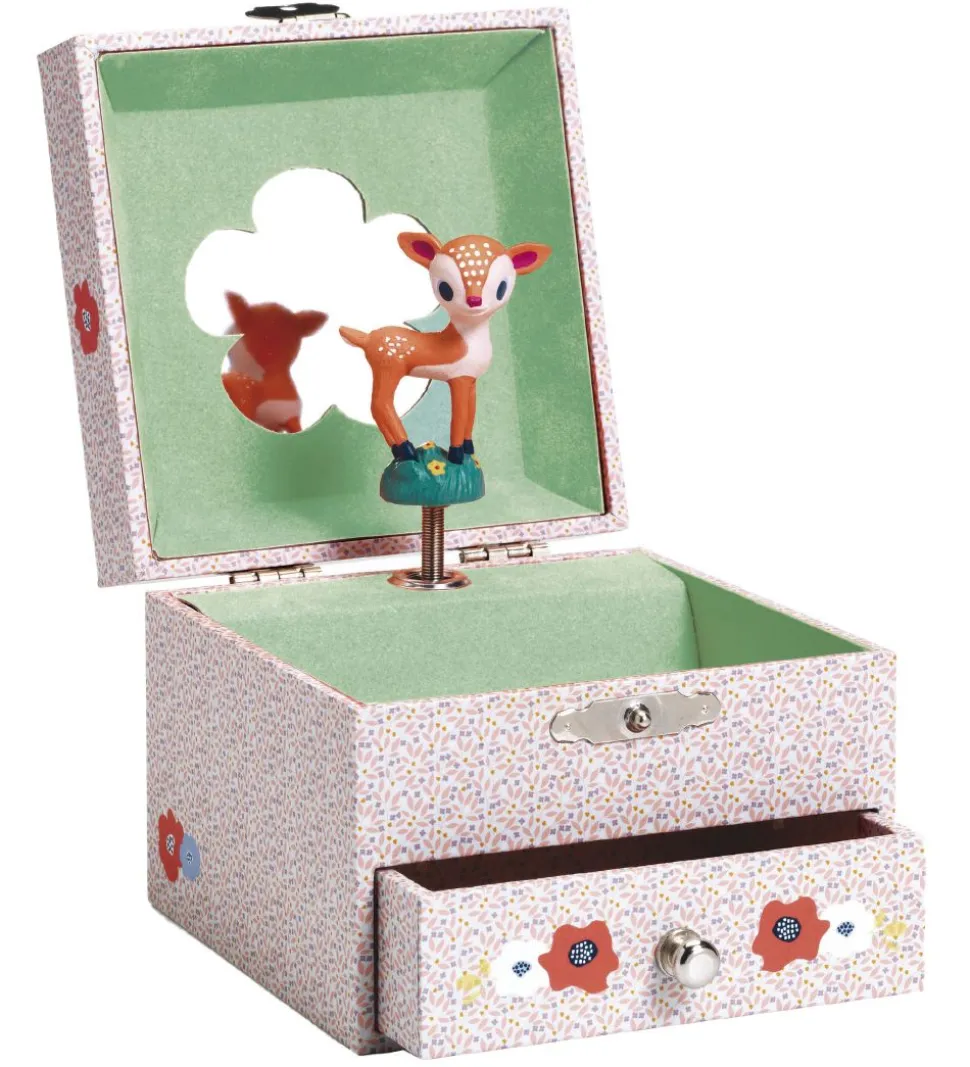 Djeco Smykkeskrin - 8,5x10,5x10,5 cm - Wood Fawn
