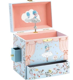 Djeco Smykkeskrin m. Musik - 16x17x10 cm - Ballerina På Scenen