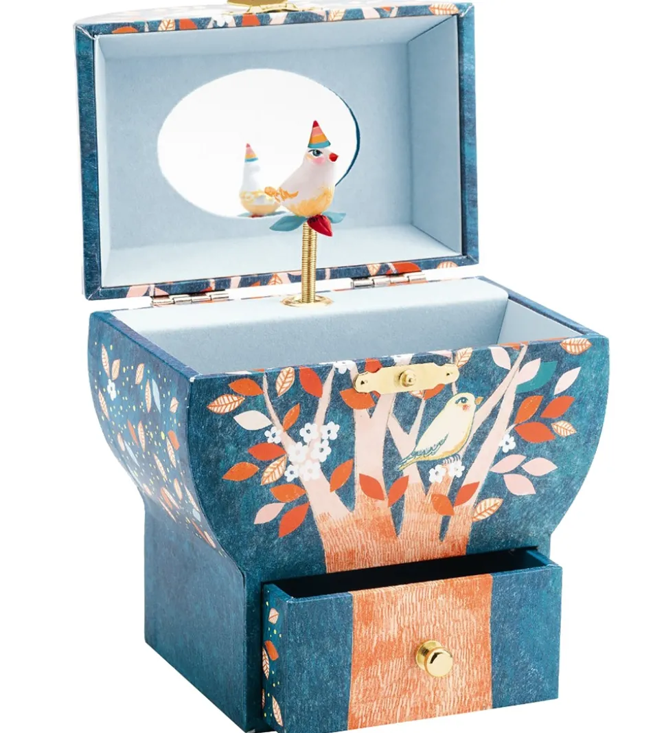 Djeco Smykkeskrin m. Musik - 16,5x13,5x10 cm - Poetisk Træ