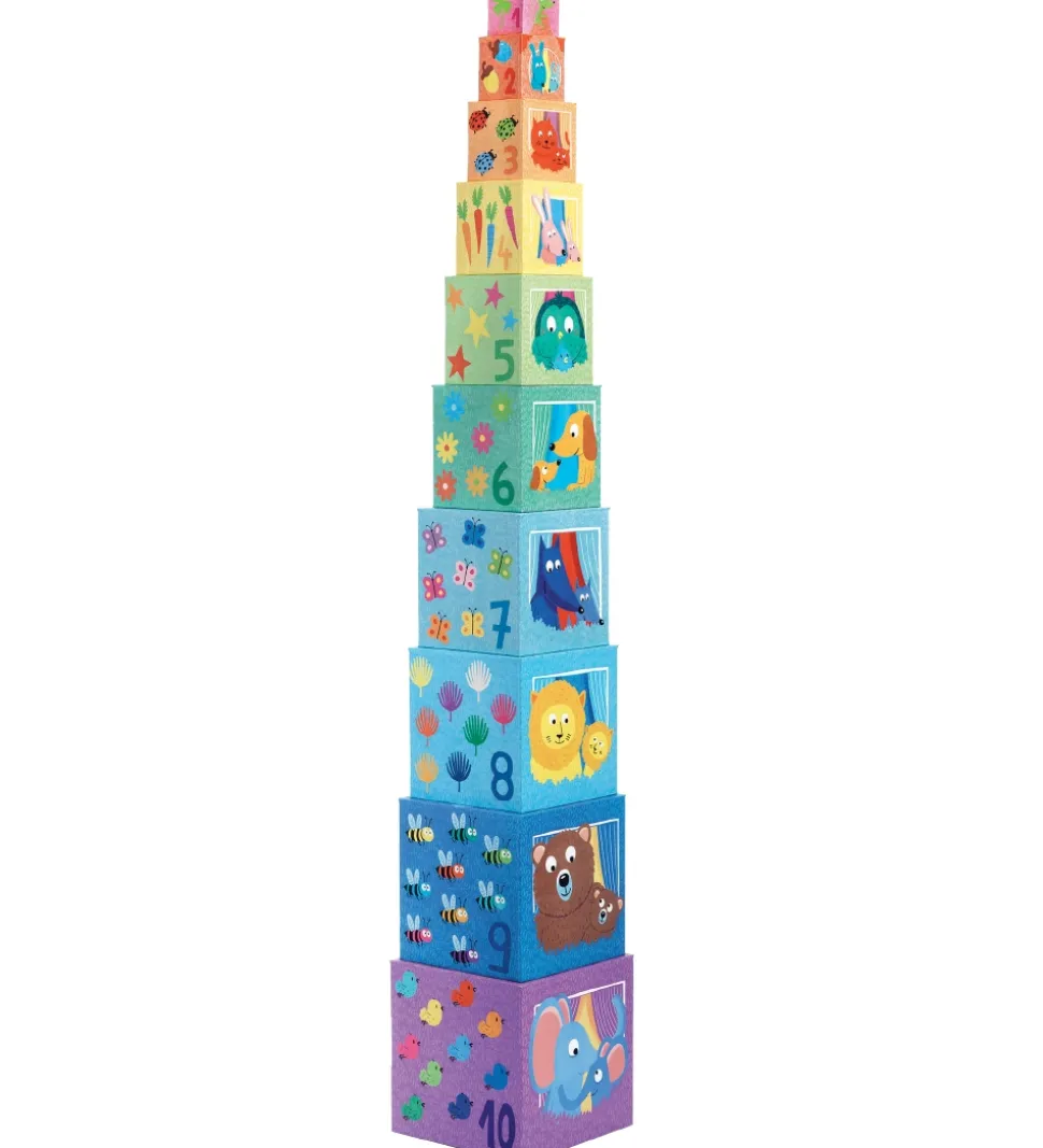 Djeco Stabelklodser - 10 stk. - Rainbow