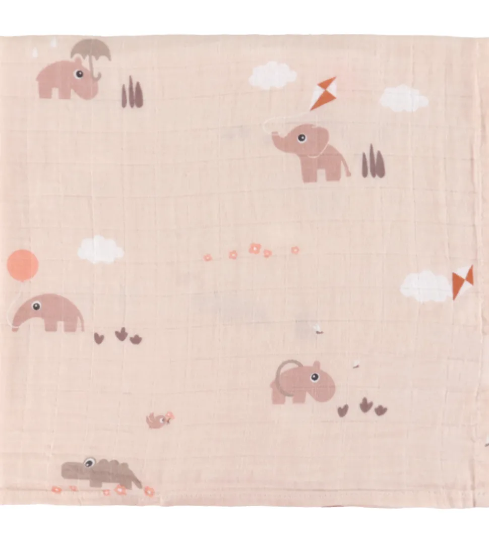 Done By Deer Babysvøb - Musselin - 120x120 cm - Playground - Pow