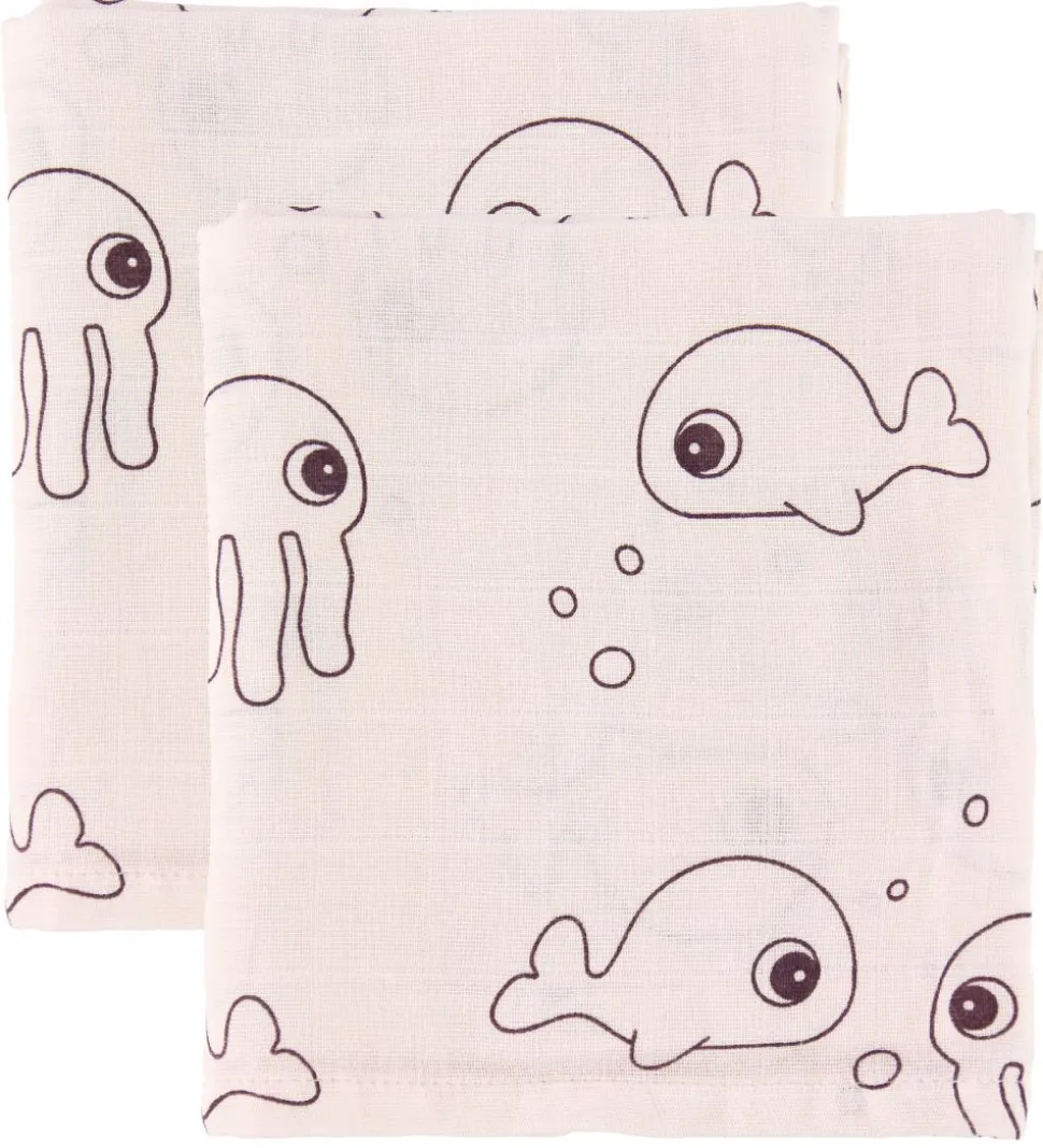 Done By Deer Babysvøb - 120x120 - 2 stk - Sea Friends - Pudder