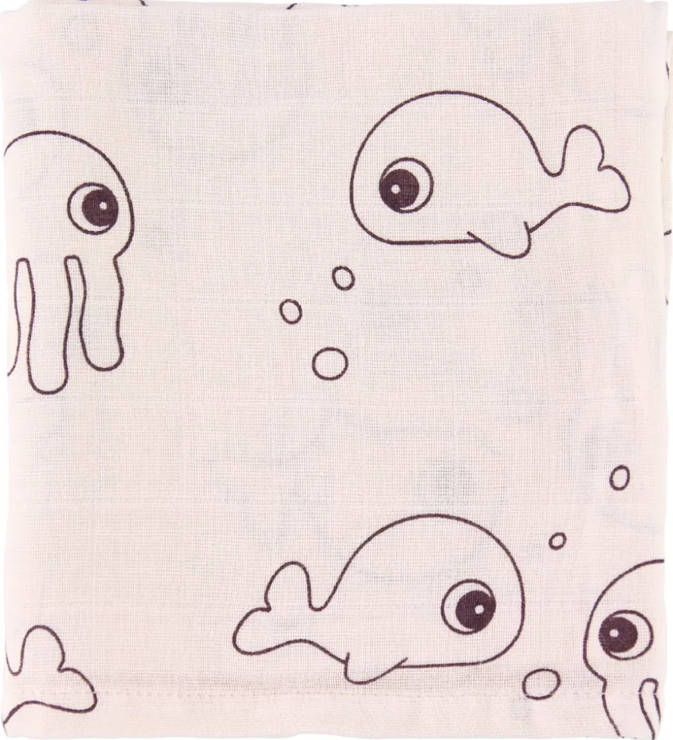 Done By Deer Babysvøb - 120x120 - 2 stk - Sea Friends - Pudder