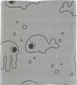 Done By Deer Babysvøb - 120x120 - 2 stk - Sea Friends - Grå