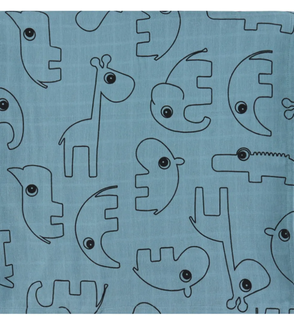 Done by Deer Babysvøb - 120x120 cm - 2-pak - Contour Blue