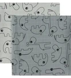 Done by Deer Babysvøb - 120x120 cm - 2-pak - Contour Grey
