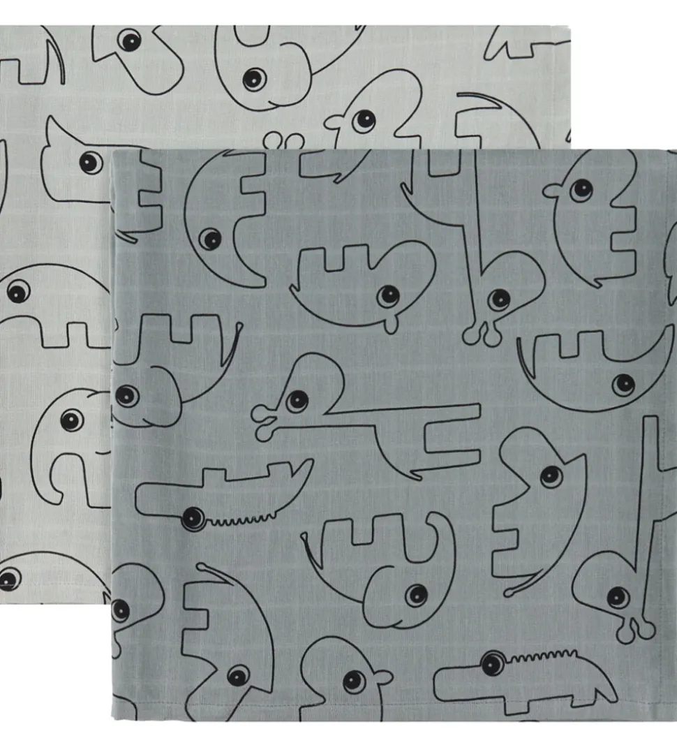 Done by Deer Babysvøb - 120x120 cm - 2-pak - Contour Grey
