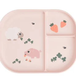 Done By Deer Inddelt Tallerken - Tiny Farm - Powder