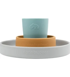 Done by Deer Spisesæt - 3 Dele - Elphee Grey/Mustard/Blue