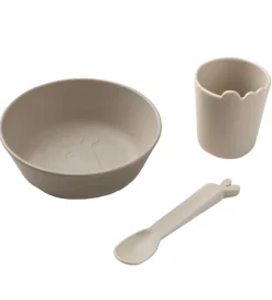 Done By Deer Spisesæt - 3 dele - Kiddish First Meal Set - Sand