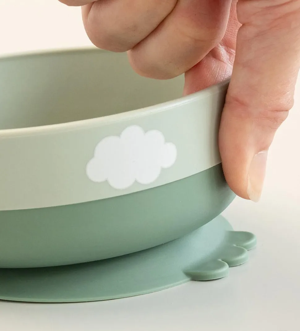 Done By Deer Spisesæt - Foodie - 3 Dele - Happy Clouds Green