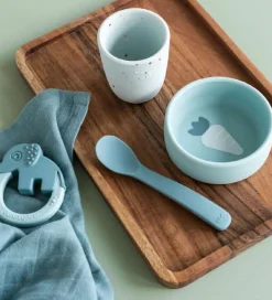 Done By Deer Spisesæt - Silikone - 3 dele - Blå