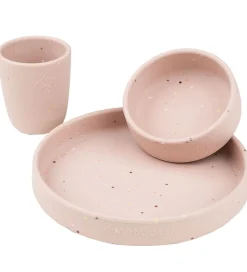 Done By Deer Spisesæt - Silikone - 3 dele - Confetti Powder