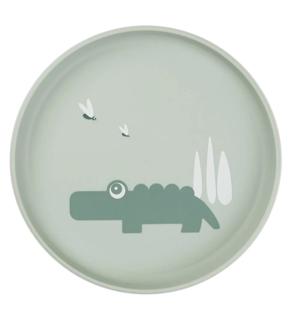 Done by Deer Tallerken - Termoplast - Croco - Green