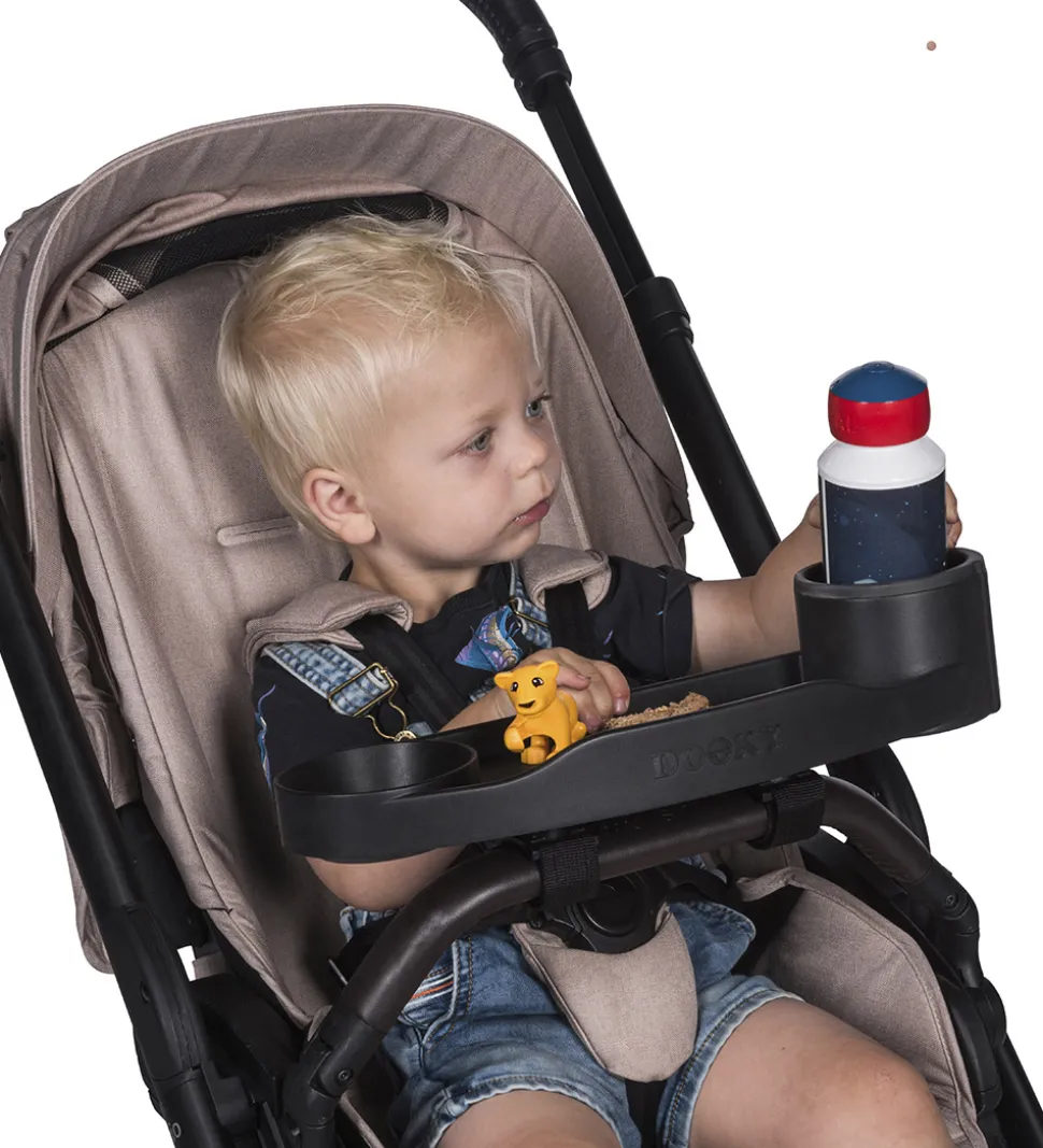 Dooky Aktivitetsbakke/Snackbakke Til Barnevogn/Klapvogn - Sort