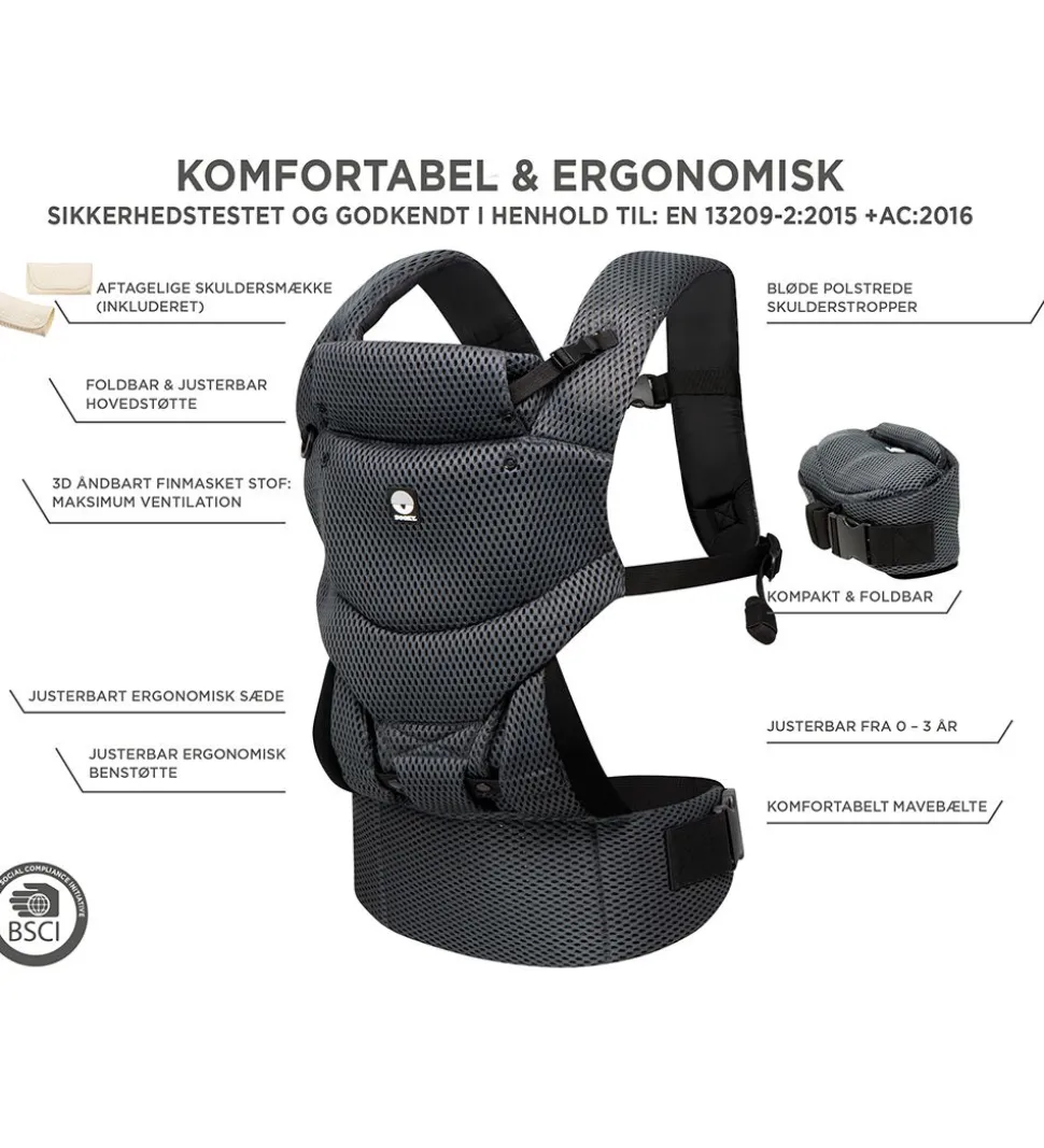 Dooky Bæresele - Urban Comfort - Grey Sapphire