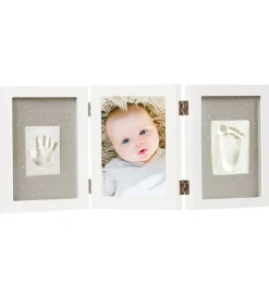 Dooky Hånd- og Fodaftryk Sæt - Happy Hands - Triple Ramme