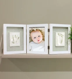 Dooky Hånd- og Fodaftryk Sæt - Happy Hands - Triple Ramme