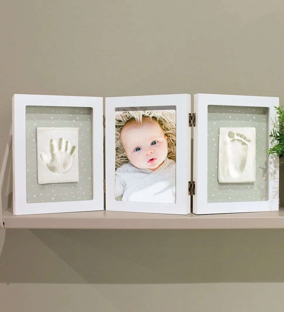 Dooky Hånd- og Fodaftryk Sæt - Happy Hands - Triple Ramme