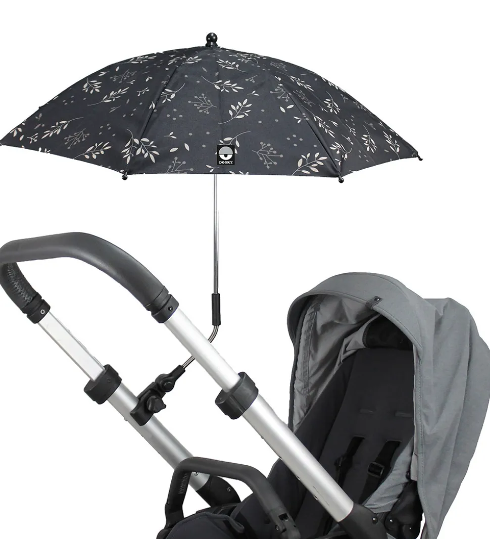 Dooky Parasol/Paraply Til Klapvogn - UV50+ - Romantic Leaves Bla