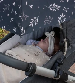 Dooky Parasol/Paraply Til Klapvogn - UV50+ - Romantic Leaves Bla