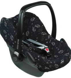 Dooky Sædeovertræk Til Autostol - 0+ - Romantic Leaves - Sort