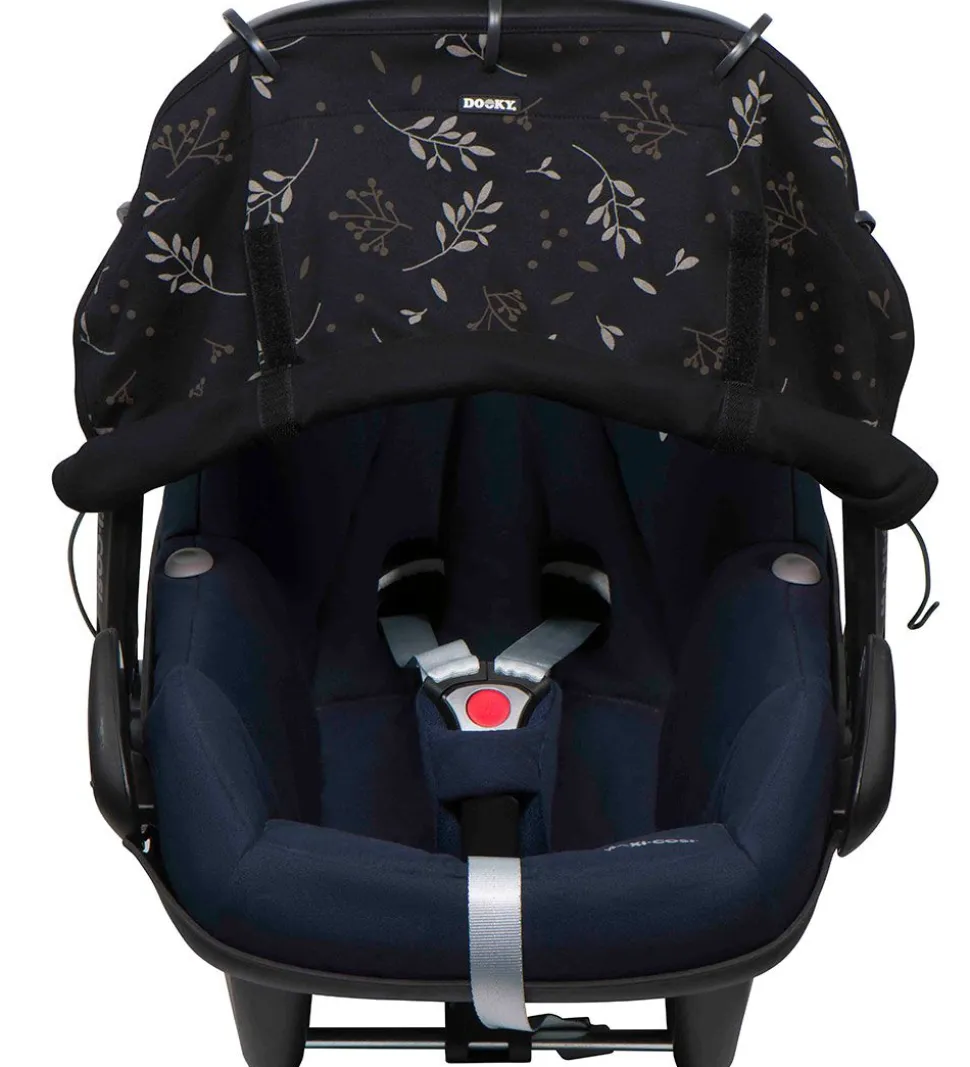 Dooky Solsejl - Universal - UV50+ - Romantic Leaves Black