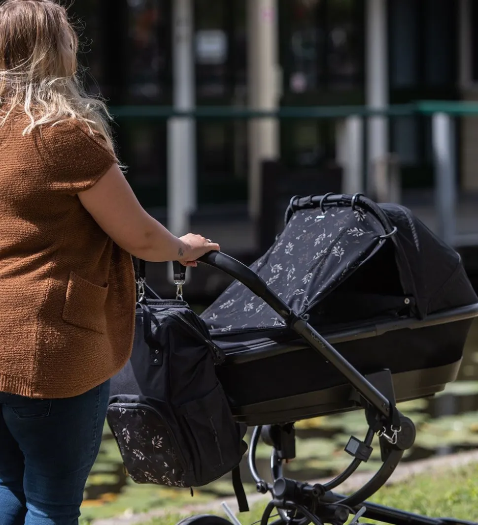 Dooky Solsejl - Universal - UV50+ - Romantic Leaves Black