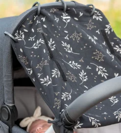 Dooky Solsejl - Universal - UV50+ - Romantic Leaves Black