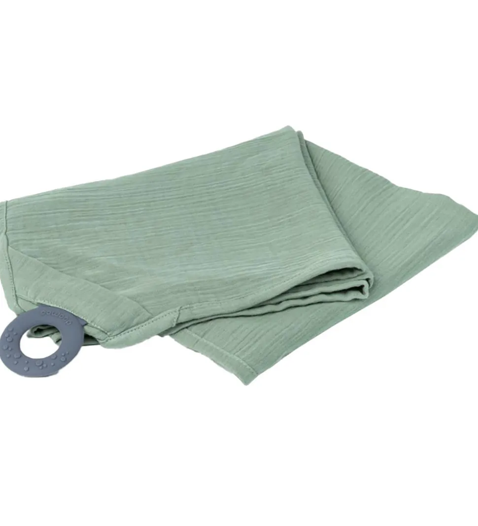 Doomoo Ammetæppe m. Bidering - Musselin - 100x85 cm - Grøn