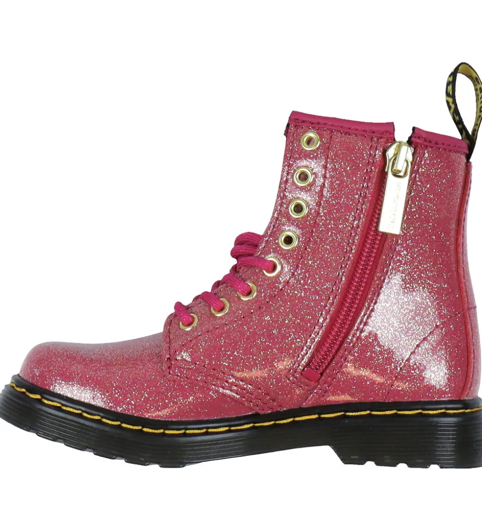 Dr. Martens Støvler - 1460 J - Nebula Glitter - Fuchsia/Silver