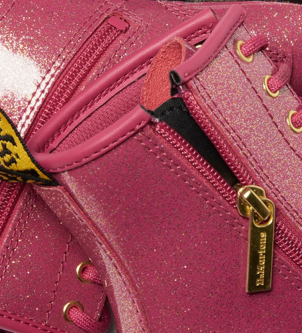 Dr. Martens Støvler - 1460 J - Nebula Glitter - Fuchsia/Silver