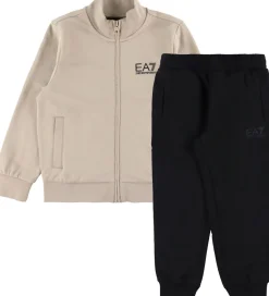 EA7 Sweatsæt - Beige/Sort