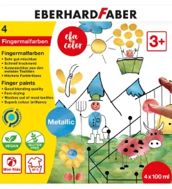 Eberhard Faber Fingermaling- Metallic - 4 stk. - 100 ml.
