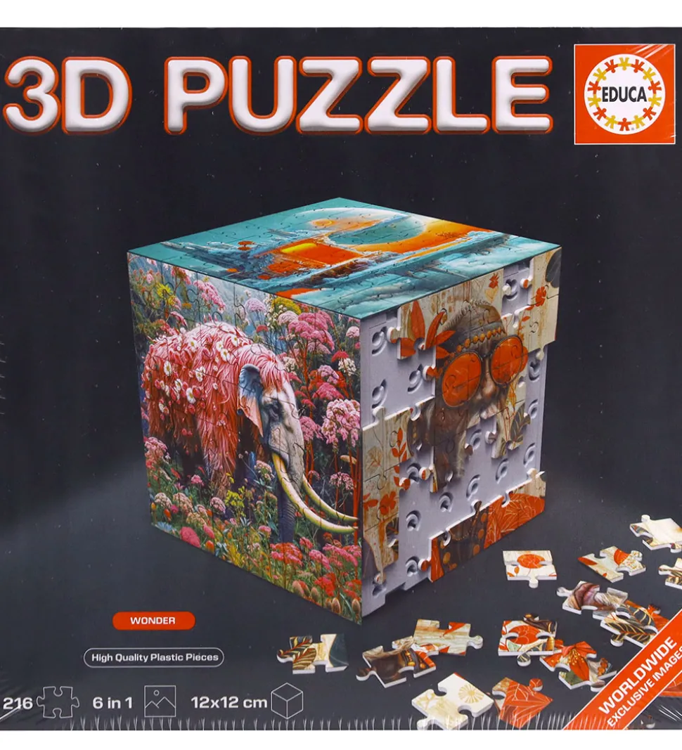 Educa 3D Puslespil - 216 Brikker - Cube Wonder