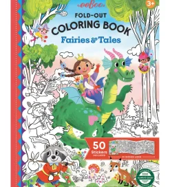 Eeboo Fold Ud Malebog m. Klistermærker - Feer Og Eventyr