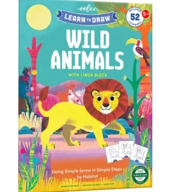 Eeboo Malebog - Lær At Tegne - Vilde Dyr