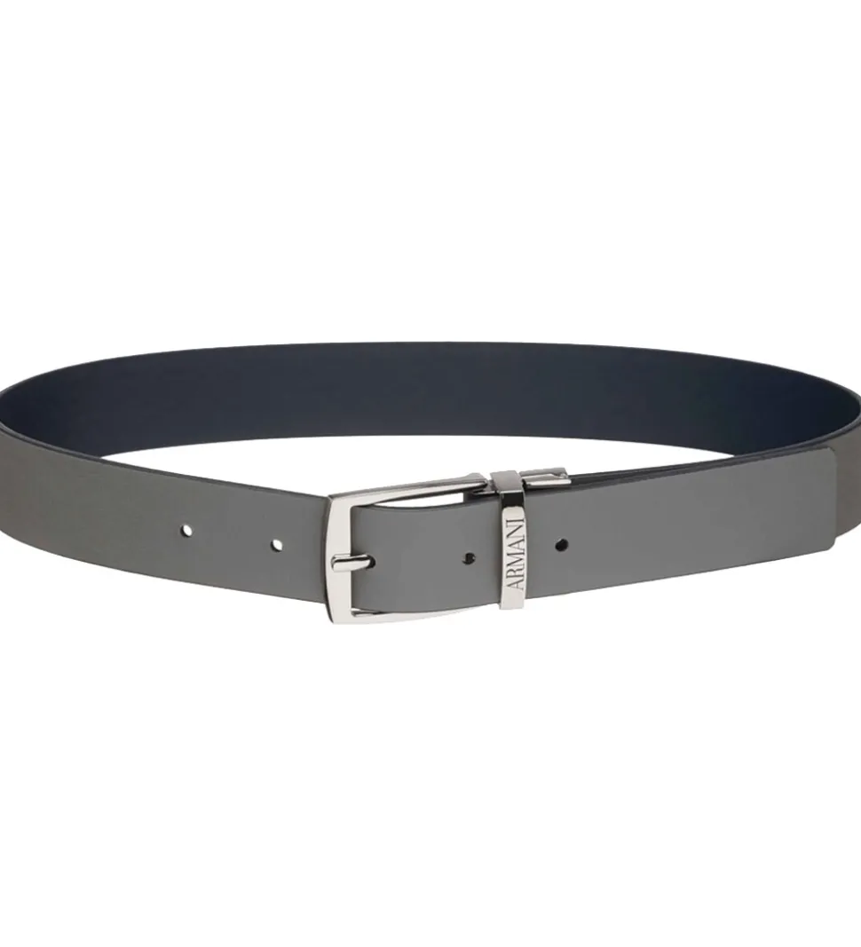 Emporio Armani Bælte - Vendbar - Navy/Grå