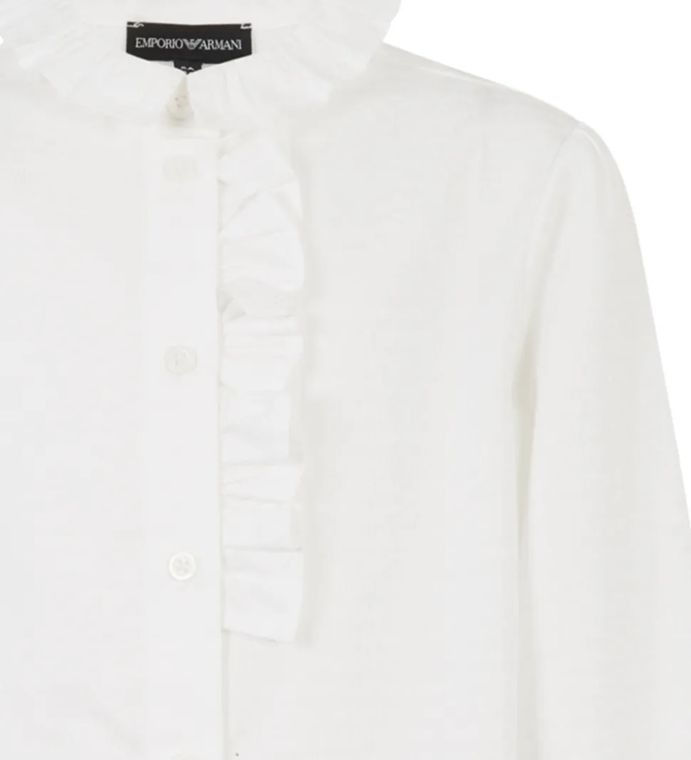 Emporio Armani Skjorte - Hvid m. Print