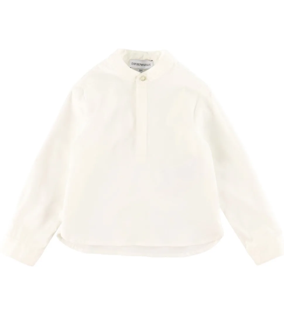 Emporio Armani Sæt - Skjorte/Shorts - Dark Navy/Hvid