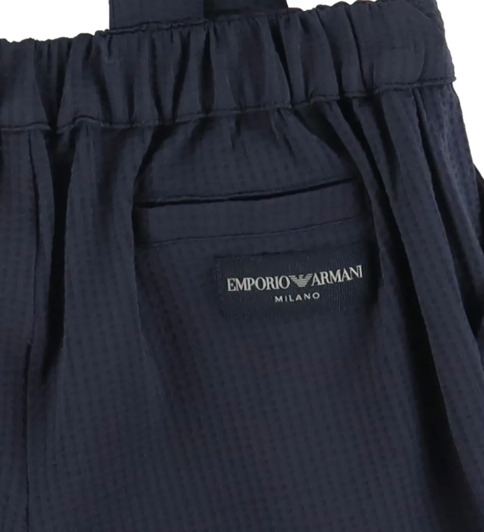 Emporio Armani Sæt - Skjorte/Shorts - Dark Navy/Hvid