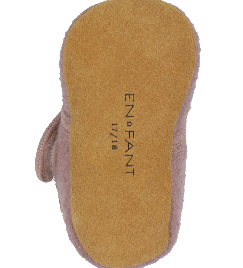 En Fant Hjemmesko - Uld - Marron m. Kanin