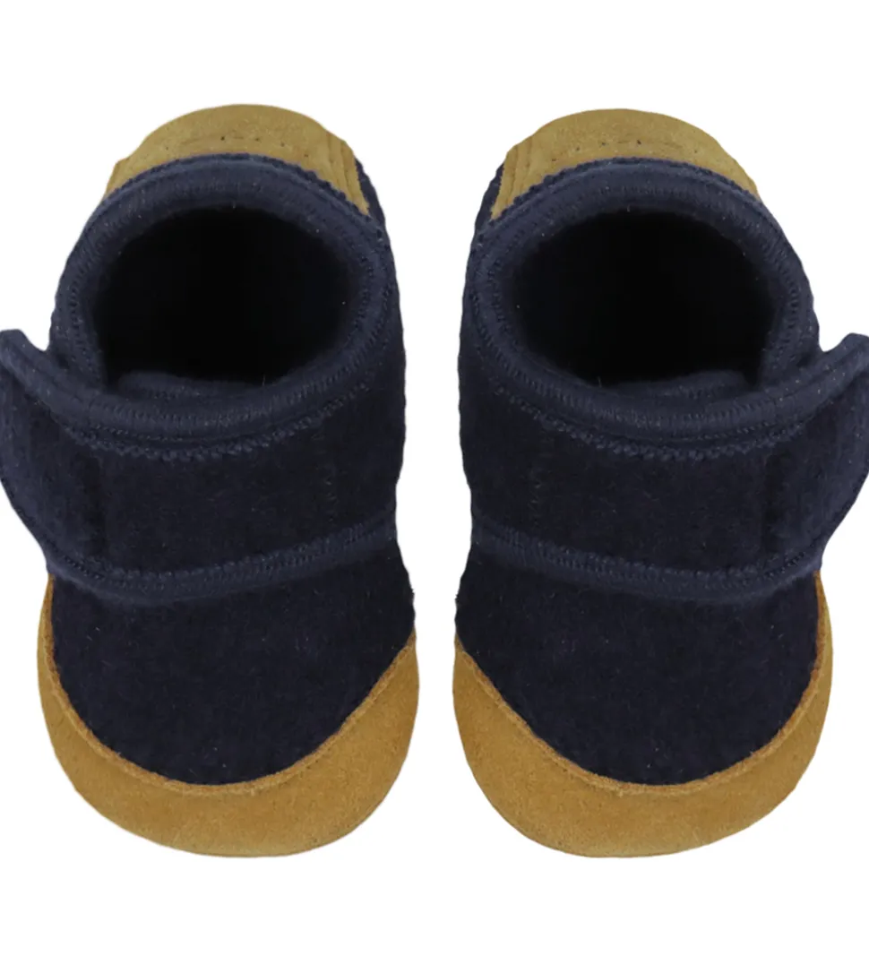 En Fant Hjemmesko - Uld - Navy