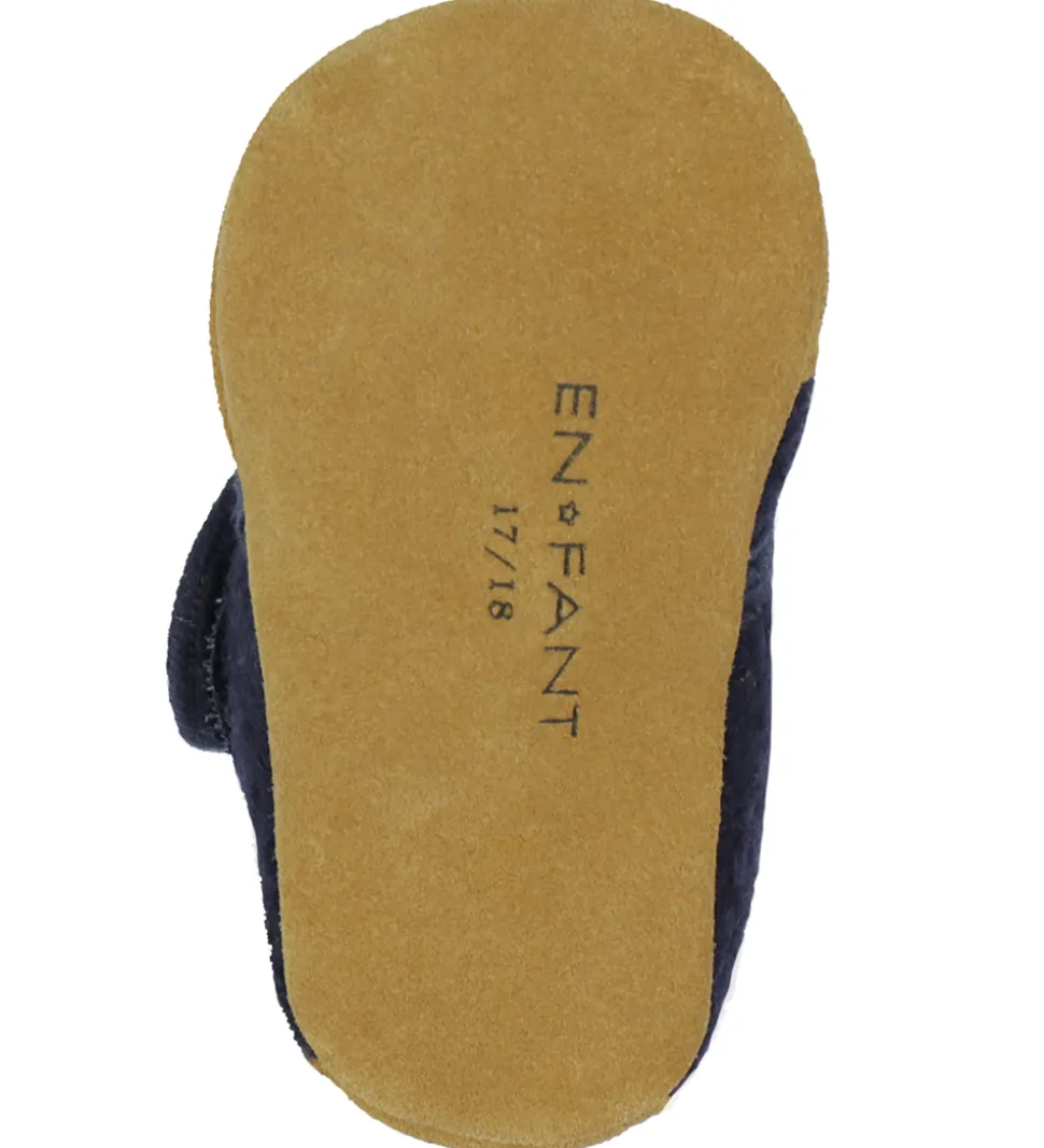 En Fant Hjemmesko - Uld - Navy