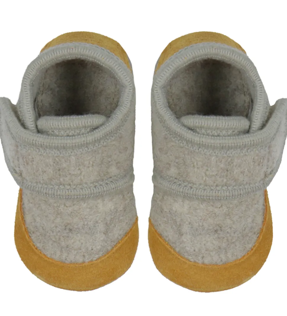 En Fant Hjemmesko - Uld - Sand Melange