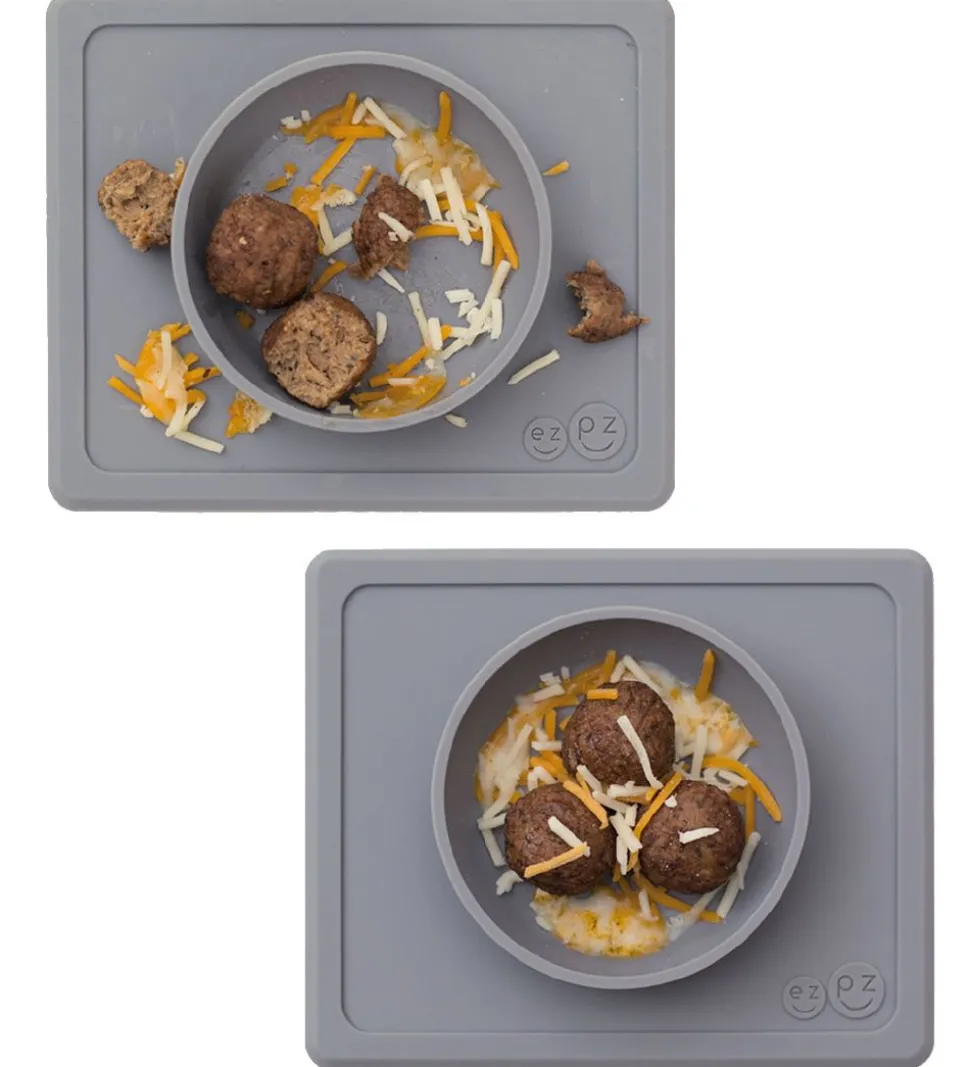 EzPz Happy Mini Bowl - Silikone - Grå