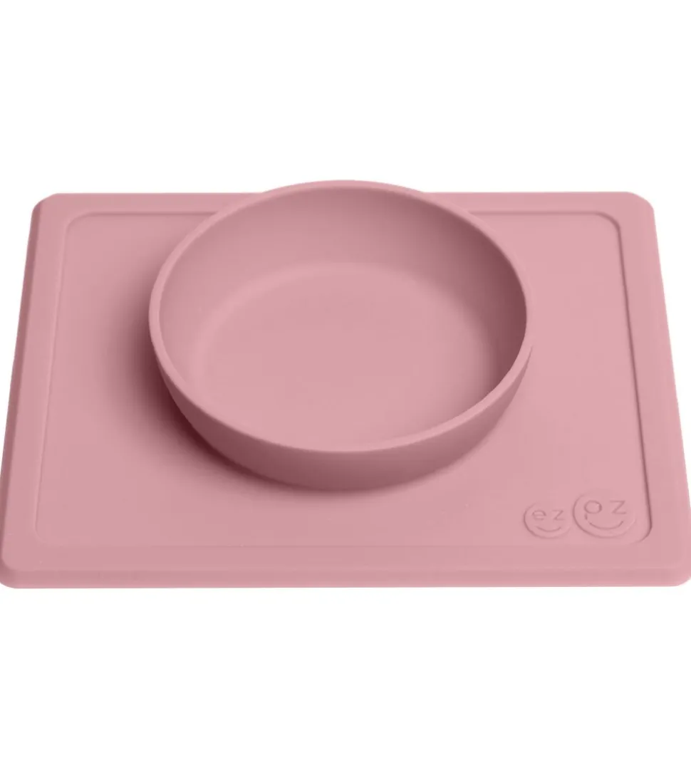 EzPz Happy Mini Bowl - Silikone - Støvet Rosa