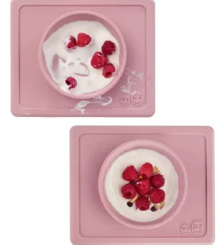 EzPz Happy Mini Bowl - Silikone - Støvet Rosa