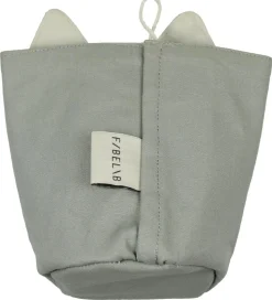 Fabelab Opbevaringspose - 16x10 - Cuddly Cat - Mørkegrå